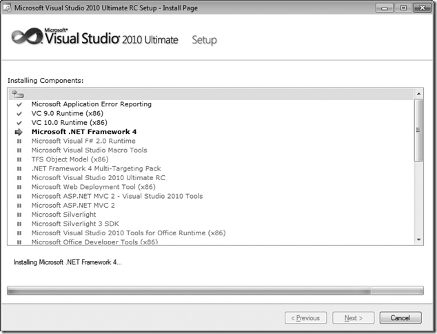 microsoft visual studio 2010 installer